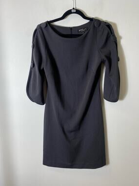 A.B.S. Collection Charcoal Black Knee Length Dress Sz P